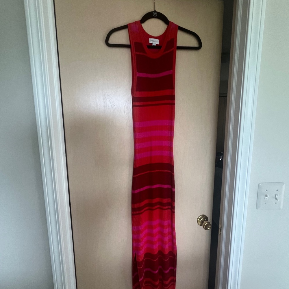 Evereve Red Halter Sleeveless Bodycon Maxi